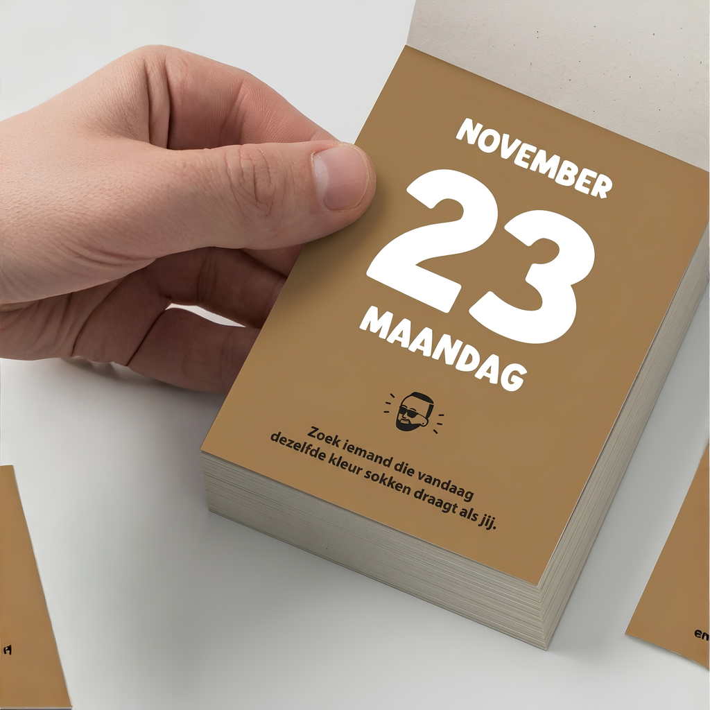 Scheurkalender Schooljaar 26-27 Meester Gerd
