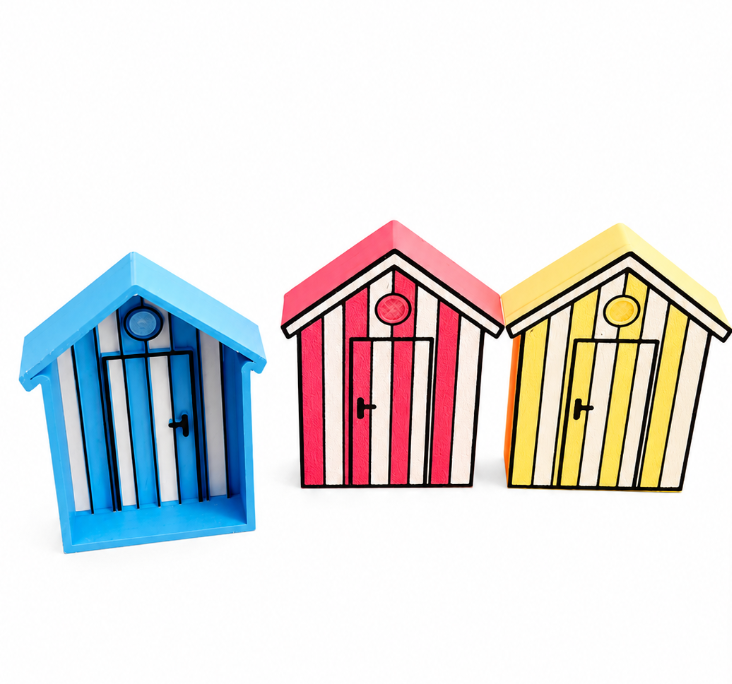 Strandhuisjes - set van 3